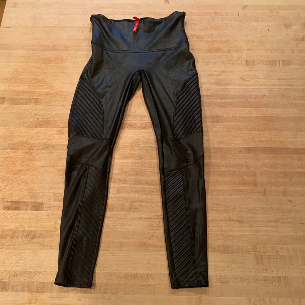 Spanx Faux Leather Moto Leggings
